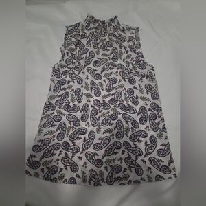 Paisley Print Sleeveless Top